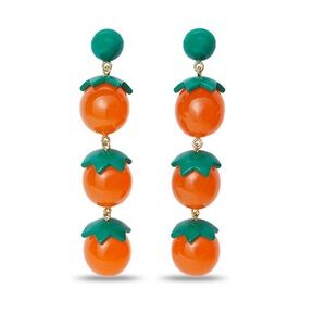 NWT Lele Sadoughi Orange Drop Earrings